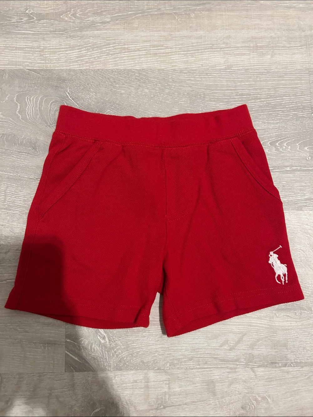 Polo by Ralph Lauren Red Knit Logo Athletic Shorts